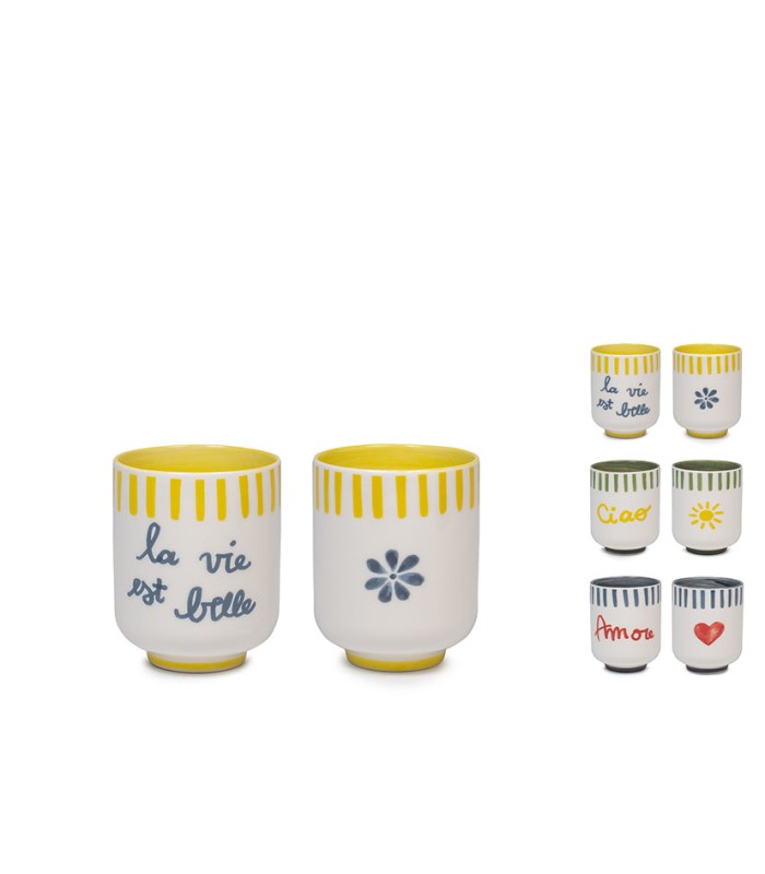 VASO NBC 240CC. CASA AMOR SURTIDO 6 UDES