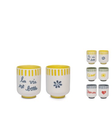 VASO NBC 240CC. CASA AMOR SURTIDO 6 UDES