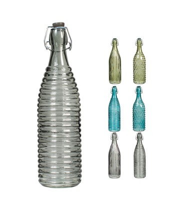 BOTELLA VIDRIO 1 L. JUNGLE COL. SURTIDOS