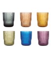 JUEGO 6 VASOS VIDRIO COLOR LYRIC 28 CL.