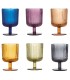 JUEGO 6 COPAS VIDRIO COLOR LYRIC 26 CL.