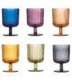 JUEGO 6 COPAS VIDRIO COLOR LYRIC 26 CL.