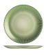 PLATO HONDO VIDRIO GROOVE VERDE 22CM.