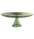 SOPORTE TARTAS VIDRIO GROOVE VERDE 28CM.