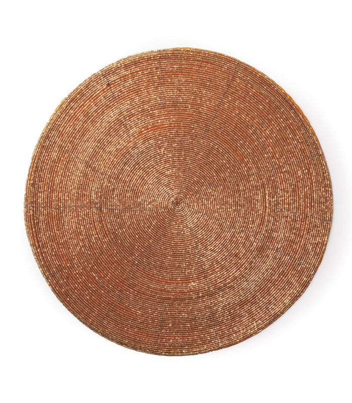 MANTEL INDIVIDUAL PERLINE DORADO 36 CM.