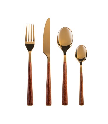 CUBERTERIA INOX.24 PZ. SYLVA ORO LUCIDO