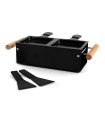 RACLETTE 2 COMPARTIM.C/ESPATULAS NYLON