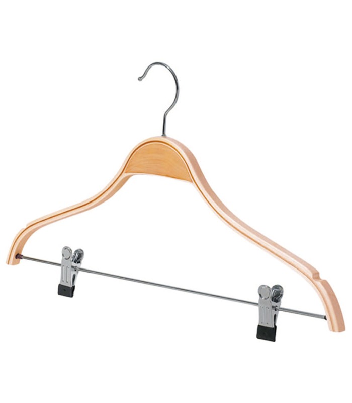 PERCHA MADERA LAMIN.PINZAS 3 UN. HABITEX