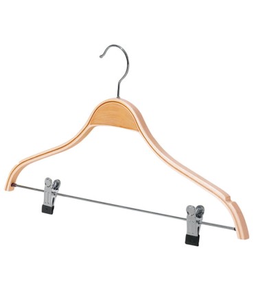 PERCHA MADERA LAMIN.PINZAS 3 UN. HABITEX