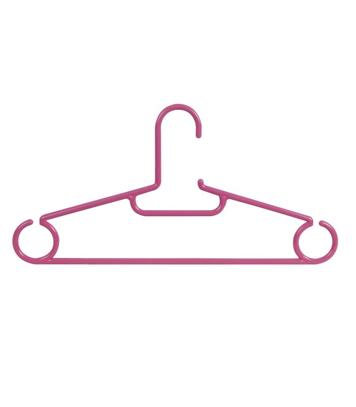 PERCHA PLASTICO 5 UN. 40CM ROSA HABITEX