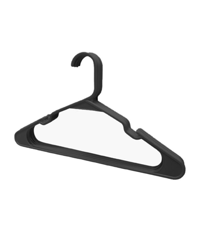 PERCHA PLASTICO 5 UN. 42CM.NEGRA HABITEX