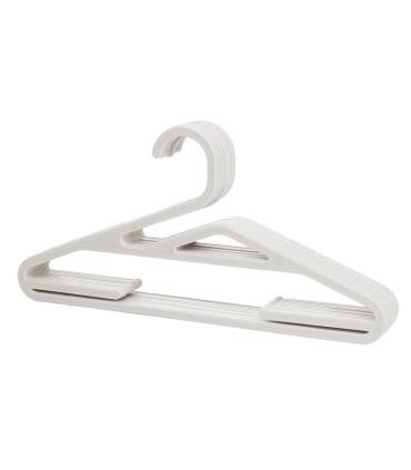 PERCHA PLASTICO 5 UN. 41CM. BCA. HABITEX