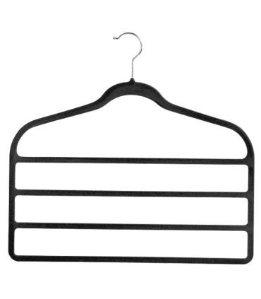 PERCHA MULTIPLE TERCIOPELO NEGRA HABITEX