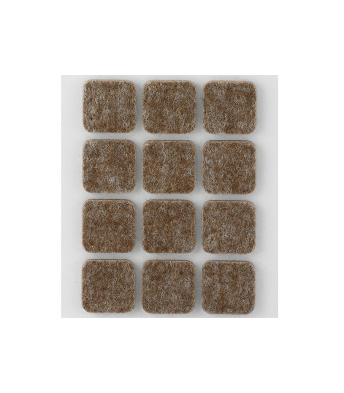 FIELTRO LANA ADH.22X22 MARRON BL.12 PIEZ