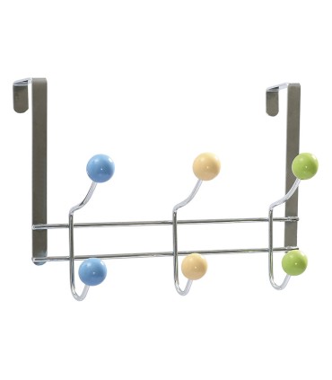 PERCHA METAL.P/PUERTA, 6 GANCHOS HABITEX