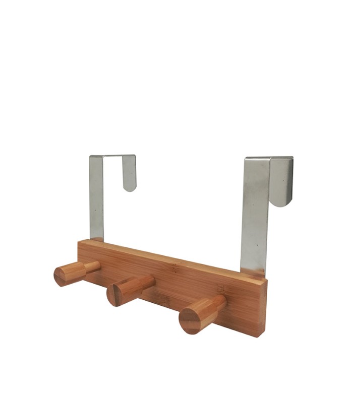 PERCHA BAMBU P/PUERTA 3 GANCHOS HABITEX