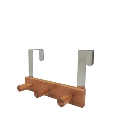 PERCHA BAMBU P/PUERTA 3 GANCHOS HABITEX
