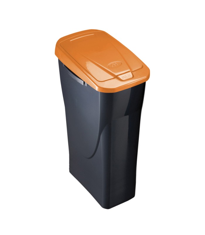 CUBO ECOBIN 25L. CON TAPA NARANJA
