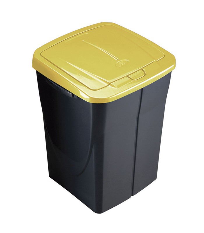 CUBO ECOBIN 45L. CON TAPA AMARILLA