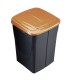 CUBO ECOBIN 45L. CON TAPA NARANJA