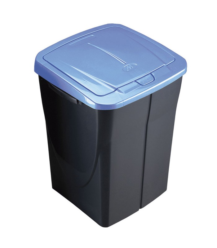CUBO ECOBIN 45L. CON TAPA AZUL