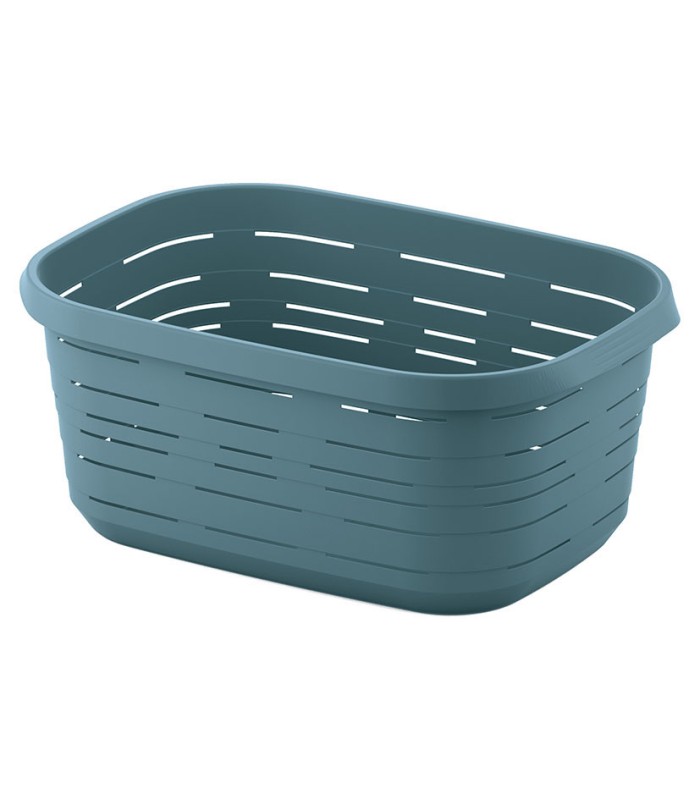 CESTA ROPA 48L.63X43X26CM.AZUL.SIGNATURE