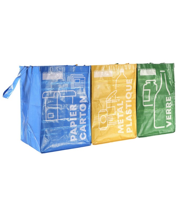 BOLSA DE RECICLAJE X 3. 40X80X25 CM.