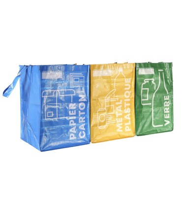BOLSA DE RECICLAJE X 3. 40X80X25 CM.