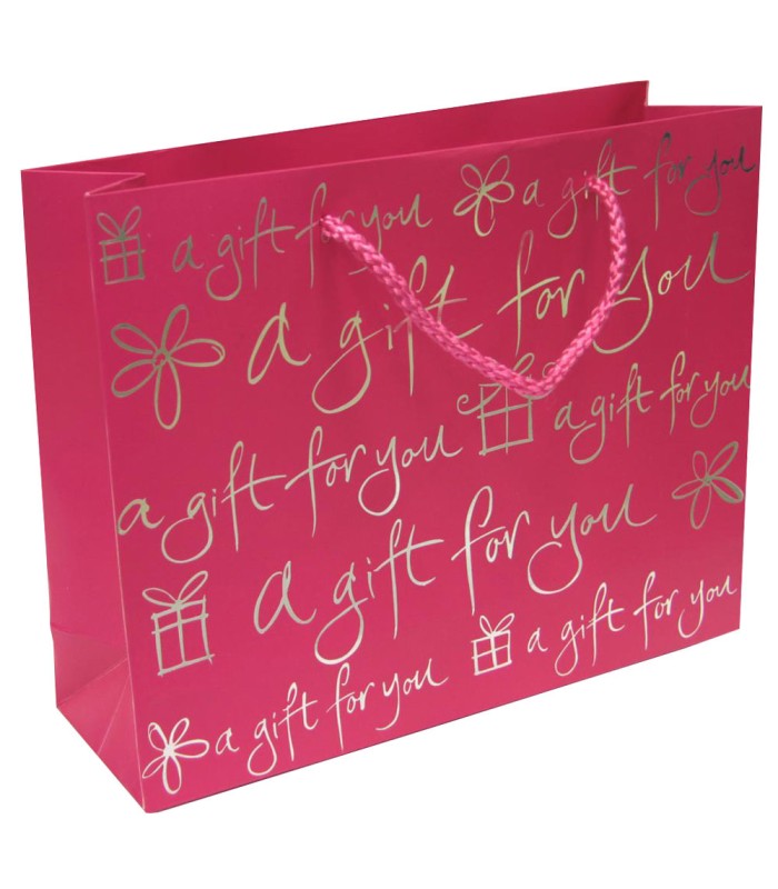 BOLSA REGALO 25X20X8 CM. COLORES SURT.