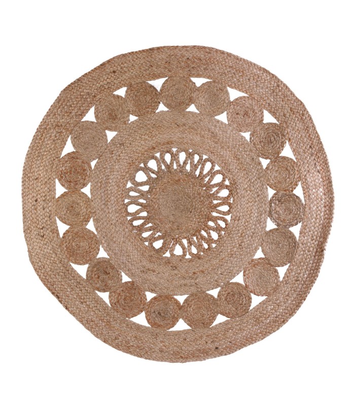 ALFOMBRA YUTE DIAMETRO 90 CM.