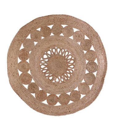 ALFOMBRA YUTE DIAMETRO 90 CM.