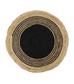 ALFOMBRA YUTE-NEGRO DIAMETRO 90 CM.