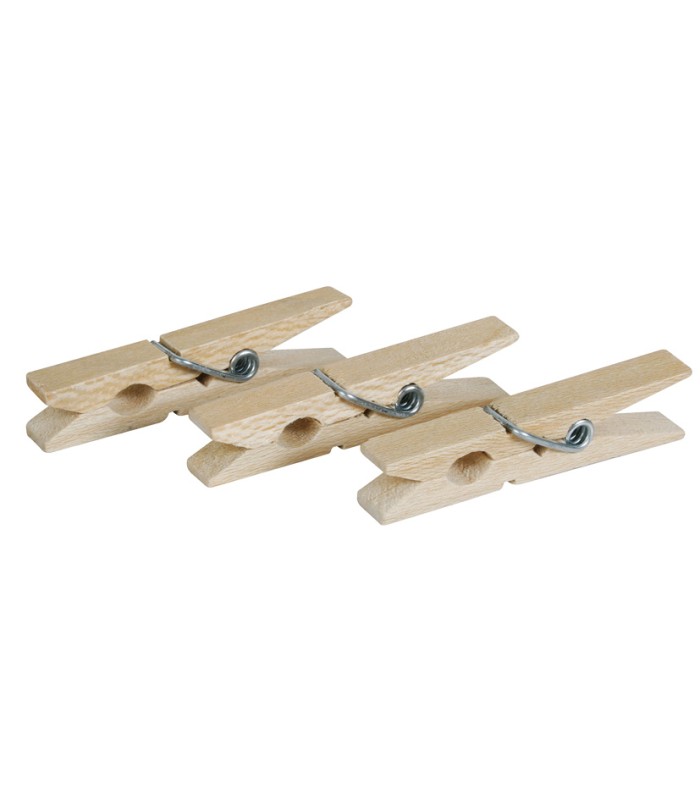 PINZAS ROPA. PACK 24 PZAS. MADERA