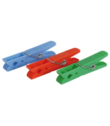 PINZAS ROPA. PACK 24 PZAS. PLASTICO