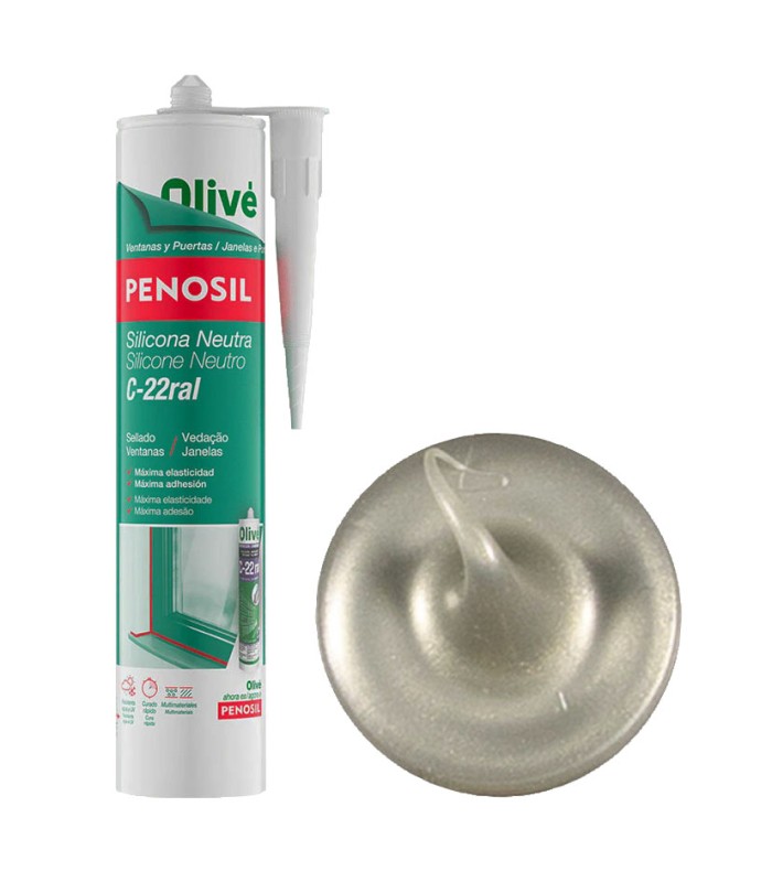 SILICONA NEUTRA C-22 INOX DORADO 300ML