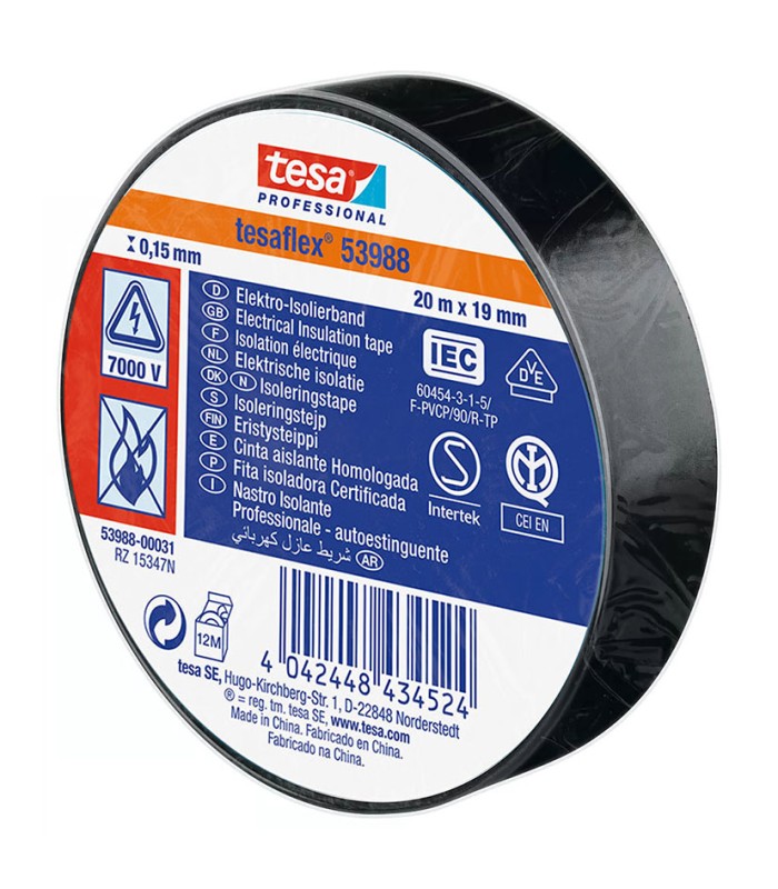 CINTA AIS.TESAFLEX 19X20M.NG.TESA