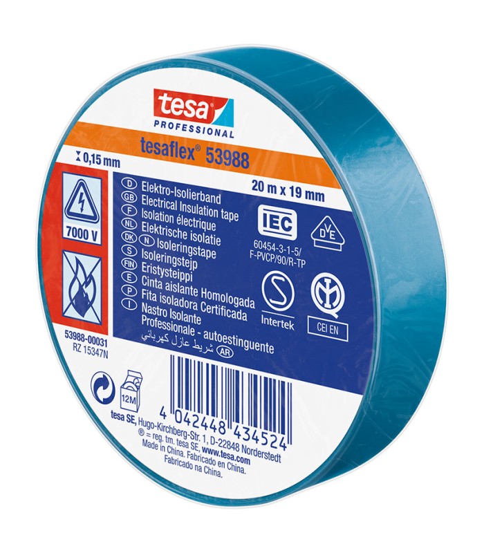 CINTA AIS.TESAFLEX 19X20M.NG.TESA AZUL