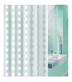CORTINA BAÑO PVC 180X200CM.CUADRO BCO.