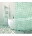 CORTINA BAÑO PVC 180X200CM.ALGAE BLUE