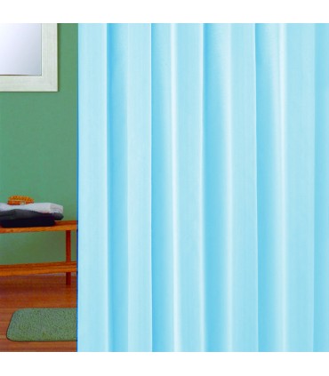 CORTINA BAÑO POLIESTER 180X200CM.AZUL