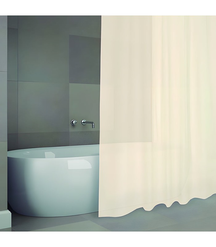 CORTINA BAÑO POLIESTER 180X200CM.BEIGE