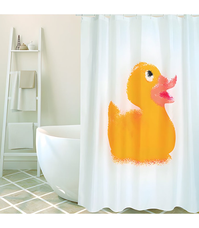 CORTINA BAÑO POLIEST.180X200 DUCK