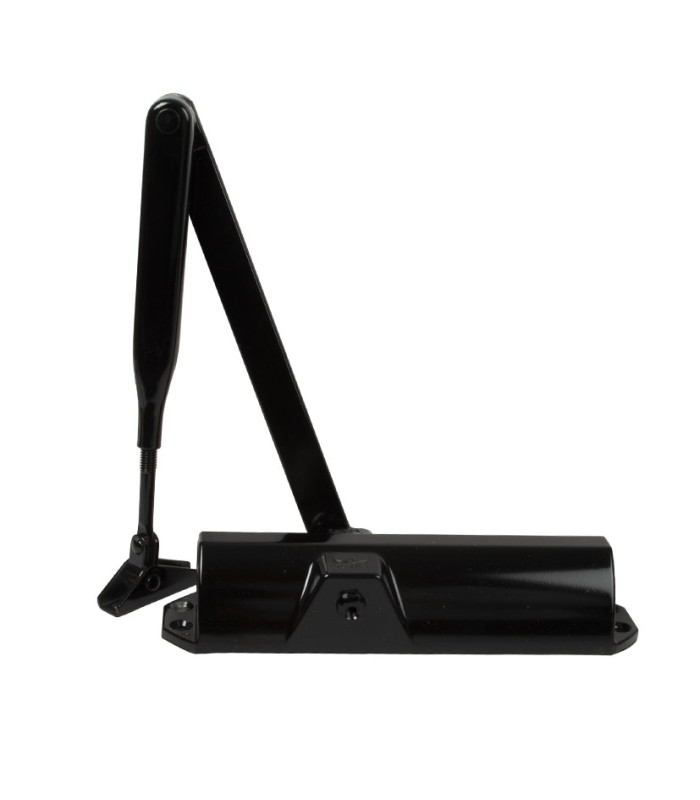 CIERRAPUERTAS TS68. BRAZO RETEN. NEGRO.