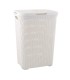 CESTO C/TAPA NATURAL STYLE 40L. BLANCO