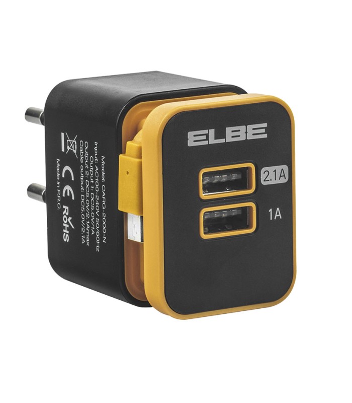 CARGADOR USB DE PARED 2xUSB + MICRO USB