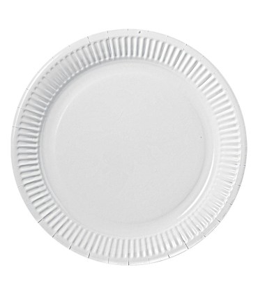 DISPLAY 15 PACKS 10 PLATOS 18CM. BLANCO