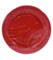 DISPLAY 12 PACKS 12 PLATOS 23CM. ROJO