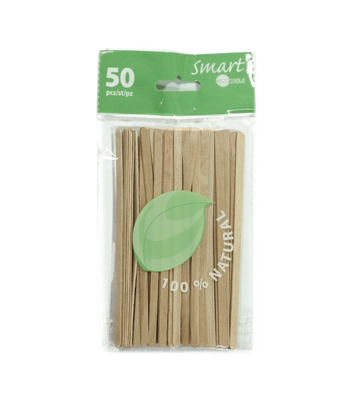 50 MEZCLADORES 14 CM. MADERA