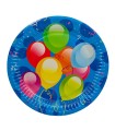 DISPLAY 12 PACKS 8 PLATOS 18CM. BALLOONS