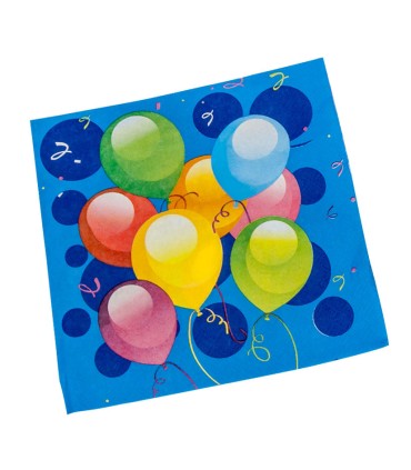 DISPLAY 12 PACKS 20 SERVILLETAS BALLOONS